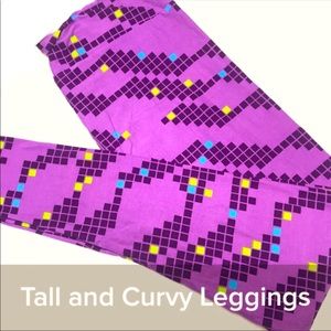 LULAROE PURPLE TETRIS LEGGINGS